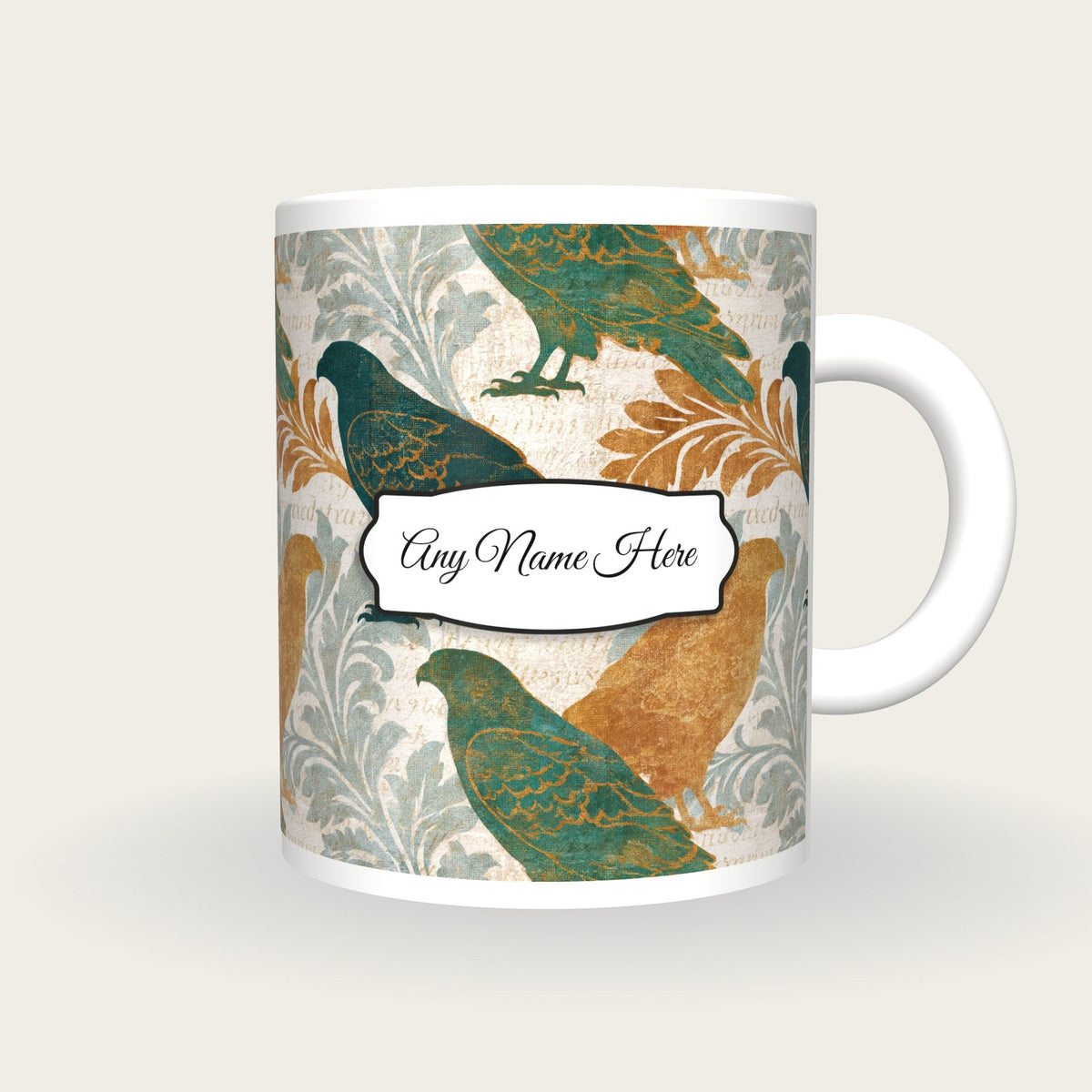 Baroque Hawks Name Mug 2, front with the name label