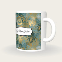 Lithograph Honey Bees Name Mug 4, three-quarter view