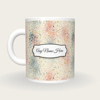 Mid Century Embers Name Mug 2, back with the second name label