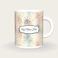 Mid Century Embers Name Mug 2, front with the name label