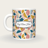 Mid Century Embers Name Mug 3, back with the second name label