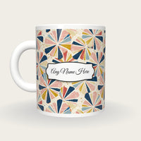 Mid Century Embers Name Mug 4, back with the second name label