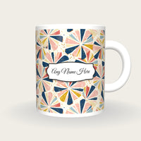 Mid Century Embers Name Mug 4, front with the name label