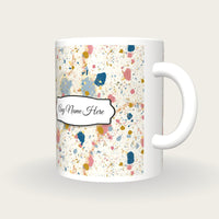 Mid Century Embers Name Mug, three-quarter view