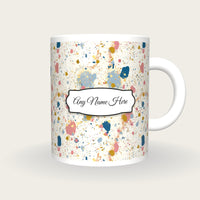 Mid Century Embers Name Mug, front with the name label