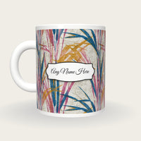 Batik Reeds Name Mug, back with the second name label
