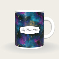 Ink Wash Orion Name Mug, front with the name label