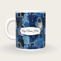 Etching Padlocks Name Mug, back with the second name label