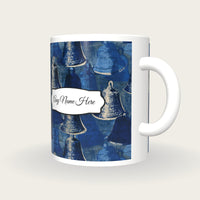Mezzotint Silver Bells Name Mug, three-quarter view