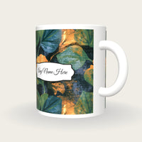 Sumi-e Forest Abstract Name Mug, three-quarter view