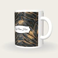 Cross Hatch Italian Wisps Name Mug 2, three-quarter view