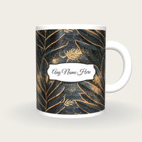 Cross Hatch Italian Wisps Name Mug 2, front with the name label