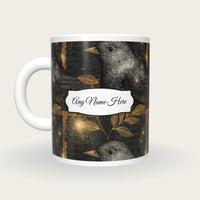 Cross Hatch Italian Wisps Name Mug 3, back with the second name label