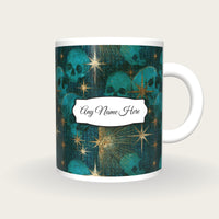 X-ray Skulls Starfield Name Mug, front with the name label