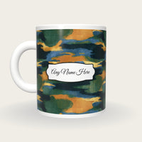 Lithograph Palm Name Mug, back with the second name label