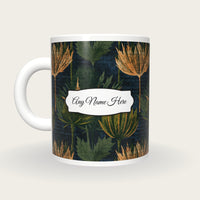 Scratchboard Thistle Name Mug 2, back with the second name label