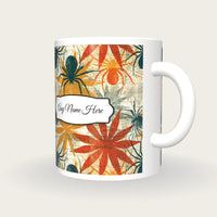 Screenprint Spider Web Name Mug, three-quarter view