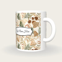 Art Nouveau Church Bells Name Mug, three-quarter view