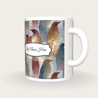 Fresco Emperor Penguins Name Mug, three-quarter view
