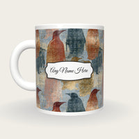 Fresco Emperor Penguins Name Mug 2, back with the second name label