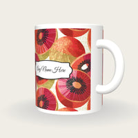 Pixel Kiwi Name Mug, three-quarter view