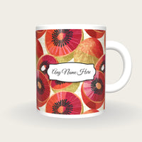 Pixel Kiwi Name Mug, front with the name label