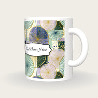 Memphis Diatom Name Mug 2, three-quarter view