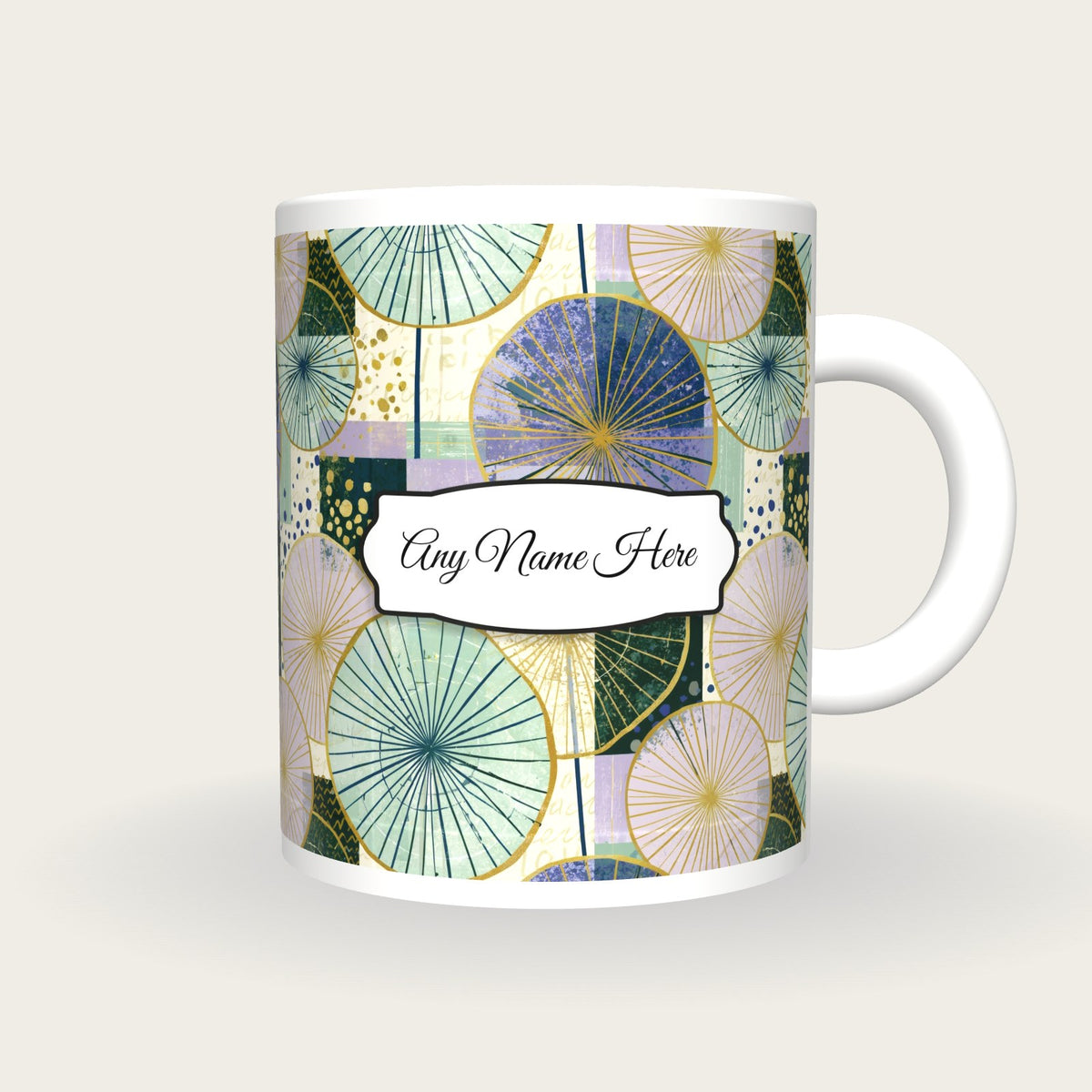 Memphis Diatom Name Mug 2, front with the name label
