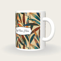 Chrome Willow Name Mug, three-quarter view