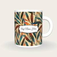 Chrome Willow Name Mug, front with the name label
