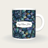 Mandala Igloo Name Mug, front with the name label
