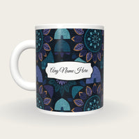 Mandala Igloo Name Mug 2, back with the second name label