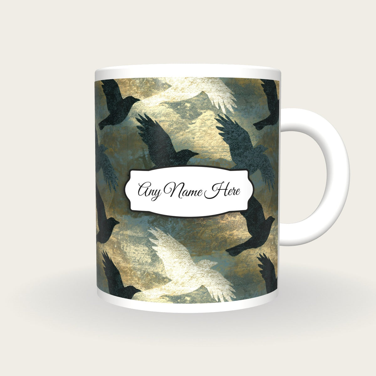 Engraving Banshees Name Mug, front with the name label