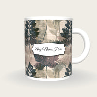 Solarised Botanicals Name Mug, front with the name label