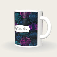 Engraving Shell Collection Name Mug, three-quarter view
