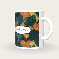Lithograph Love Hearts Name Mug, three-quarter view