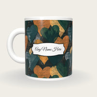 Lithograph Love Hearts Name Mug, back with the second name label