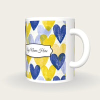 Lithograph Love Hearts Name Mug 3, three-quarter view