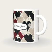 Tapestry Love Hearts Name Mug 2, three-quarter view
