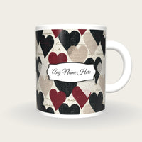 Tapestry Love Hearts Name Mug 2, front with the name label