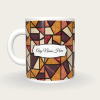 Stained Glass Mexico Name Mug, back with the second name label