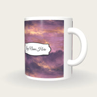 Sky Abstract Name Mug, three-quarter view