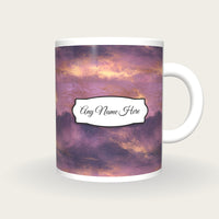 Sky Abstract Name Mug, front with the name label