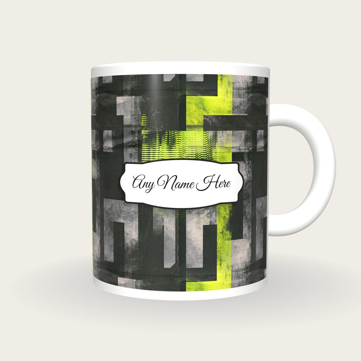 Berlin Techno Name Mug, front with the name label
