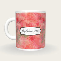 Geisha Sakura Kyoto Name Mug 2, back with the second name label