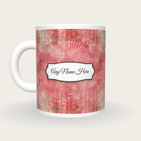 Geisha Sakura Kyoto Name Mug, back with the second name label