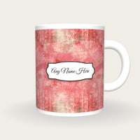 Geisha Sakura Kyoto Name Mug, front with the name label