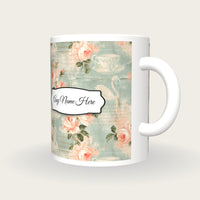 Georgian Tea Name Mug, three-quarter view