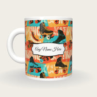 Roller Skate 80s Name Mug 5, back with the second name label