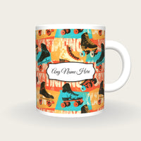 Roller Skate 80s Name Mug 5, front with the name label
